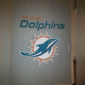2 Miami Dolphins throw blankets